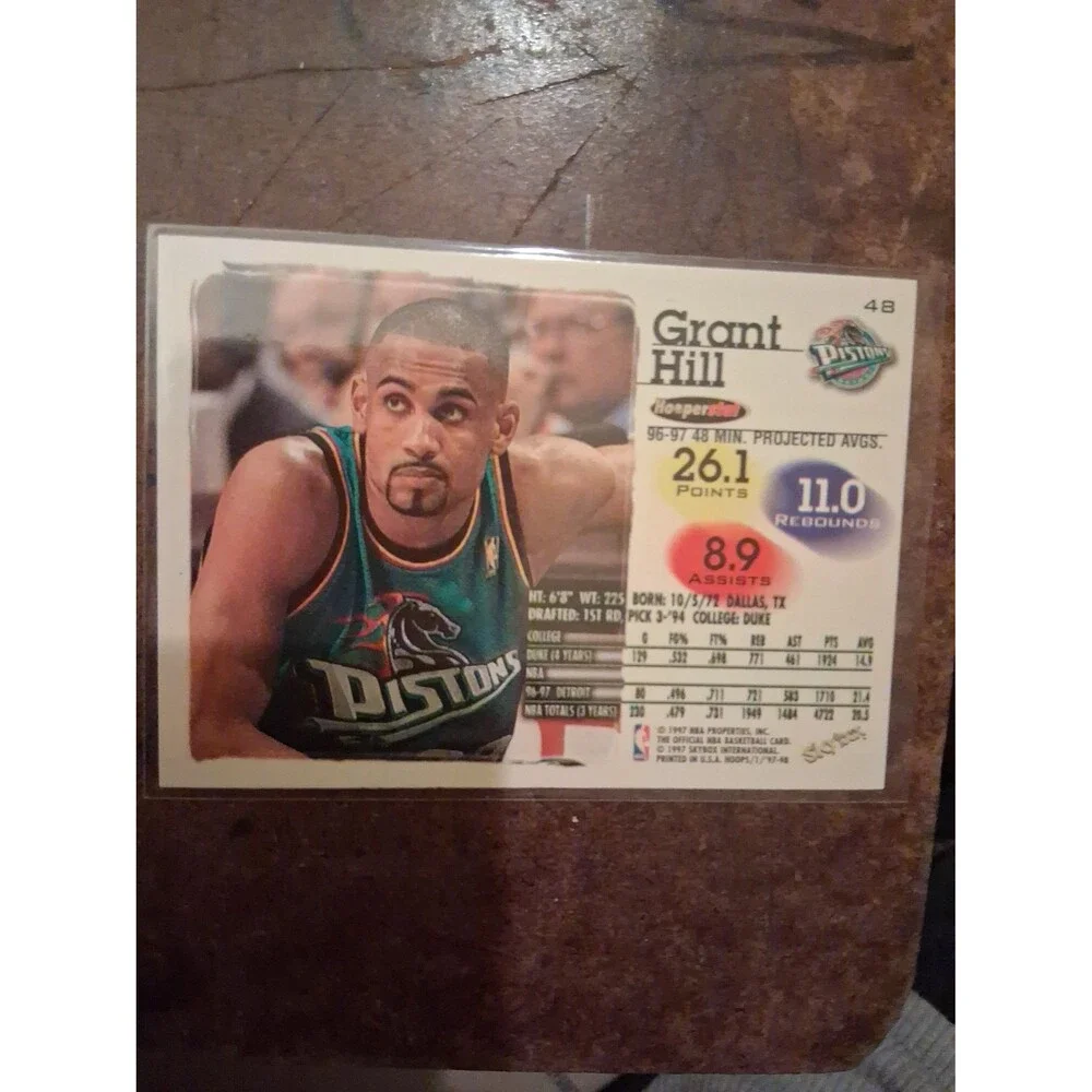 Lot of 3 Grant Hill Basketball Trading Cards